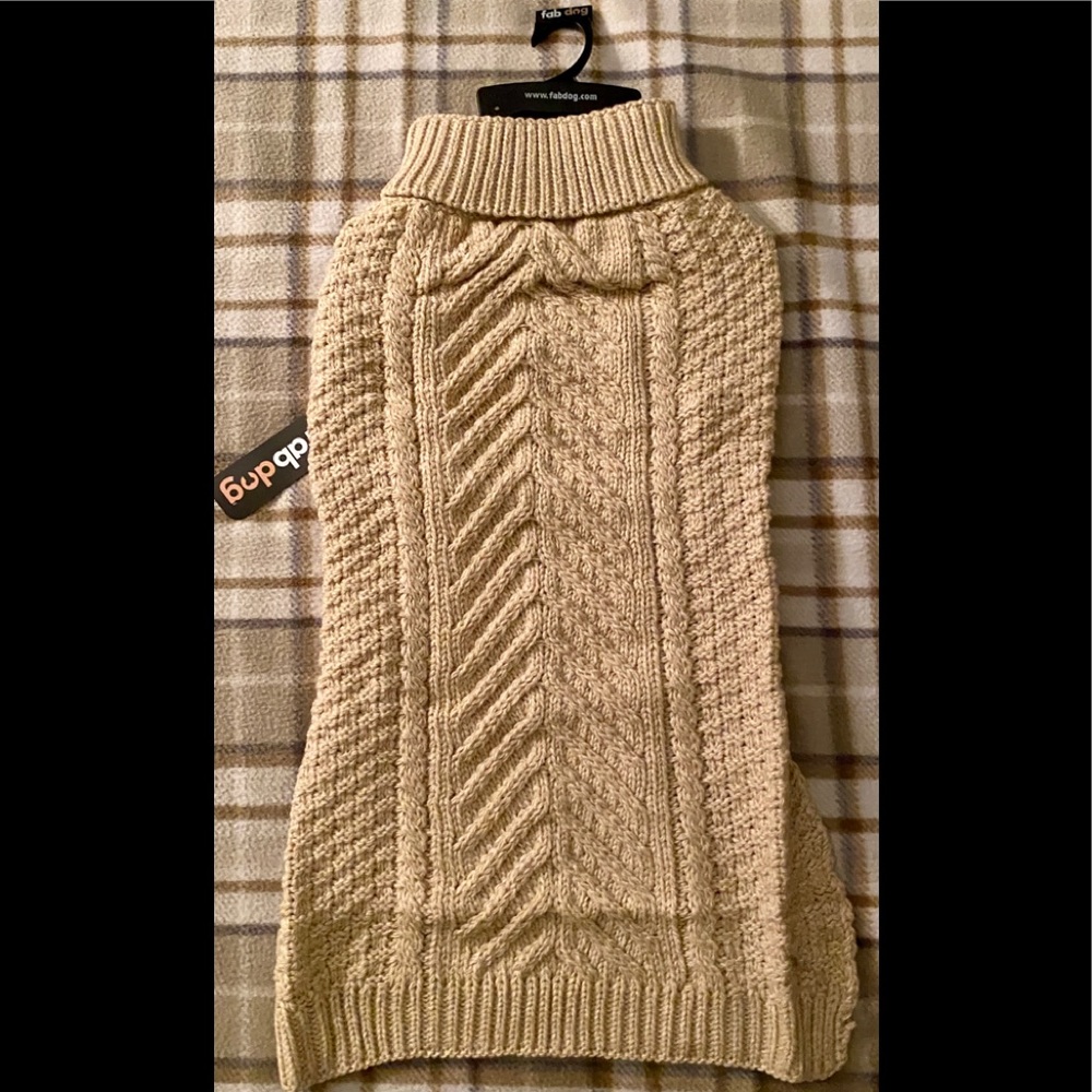 Fabdog Chunky Turtleneck Dog Sweater 24” MSRP $48